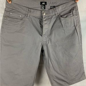 H&M grey slim fit shorts